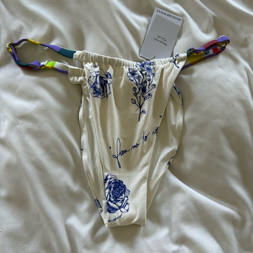 WeWoreWhat ruched bikini bottom
